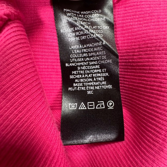 Anthropologie Pink Ruffle Off The Shoulder Long Sleeve Ribbed Knit Top XXS - Picture 5 of 6